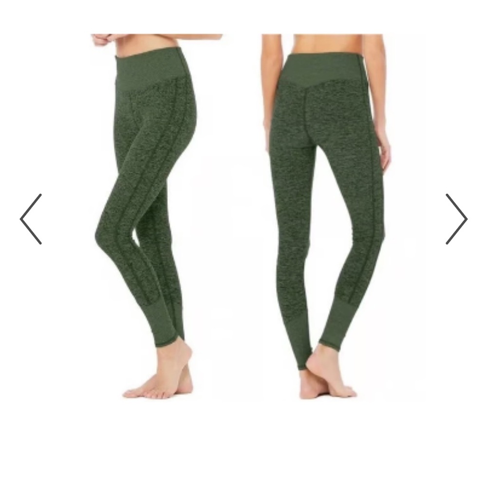 Dark green Alo-soft lounge leggings